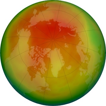 Arctic ozone map for 2024-04